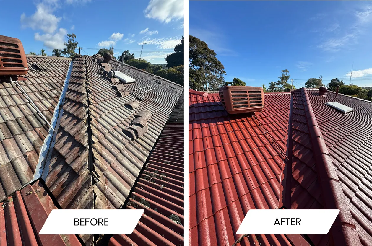 Ridge capping repointing and roof restoration in Melbourne
